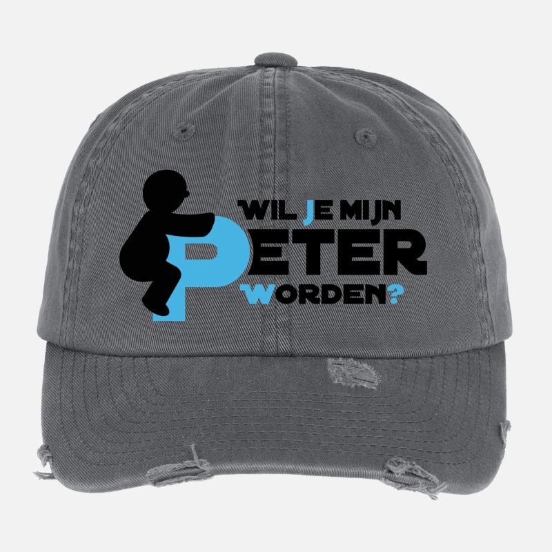 Peter weiß Flexfit Vintage Destroyed Cap