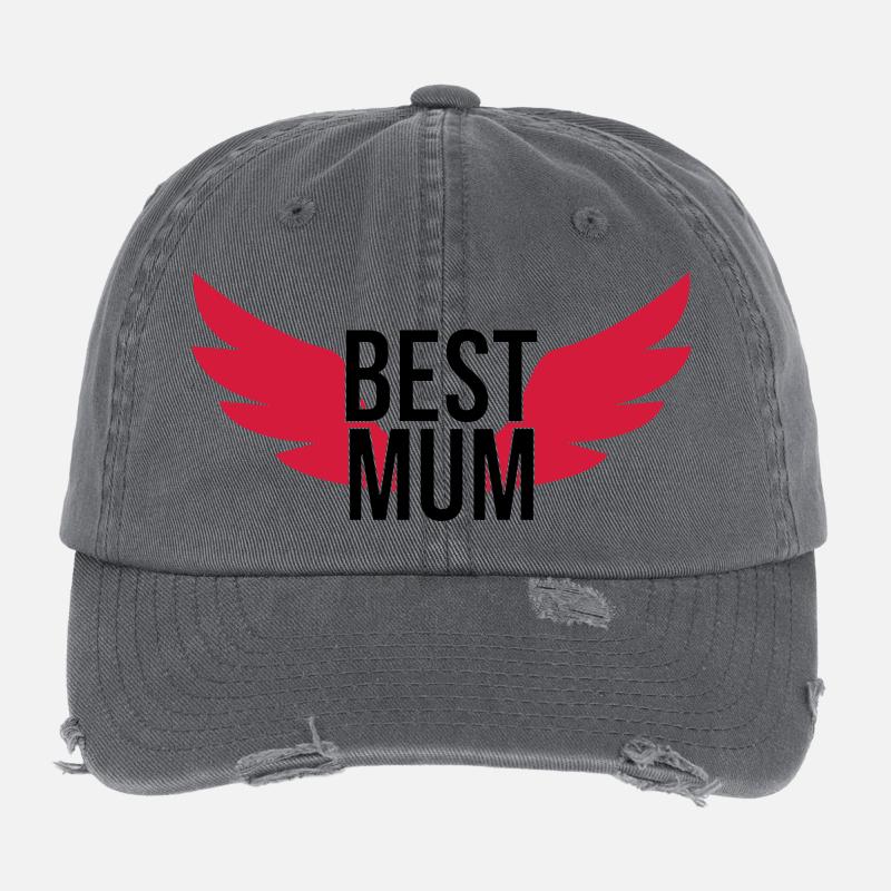 Best Mum Flexfit Vintage Destroyed Cap