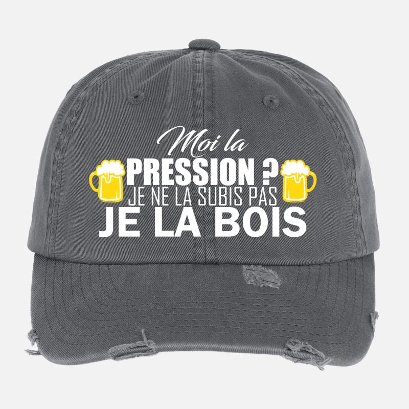 moi la pression Casquette vintage effet usé Flexfit