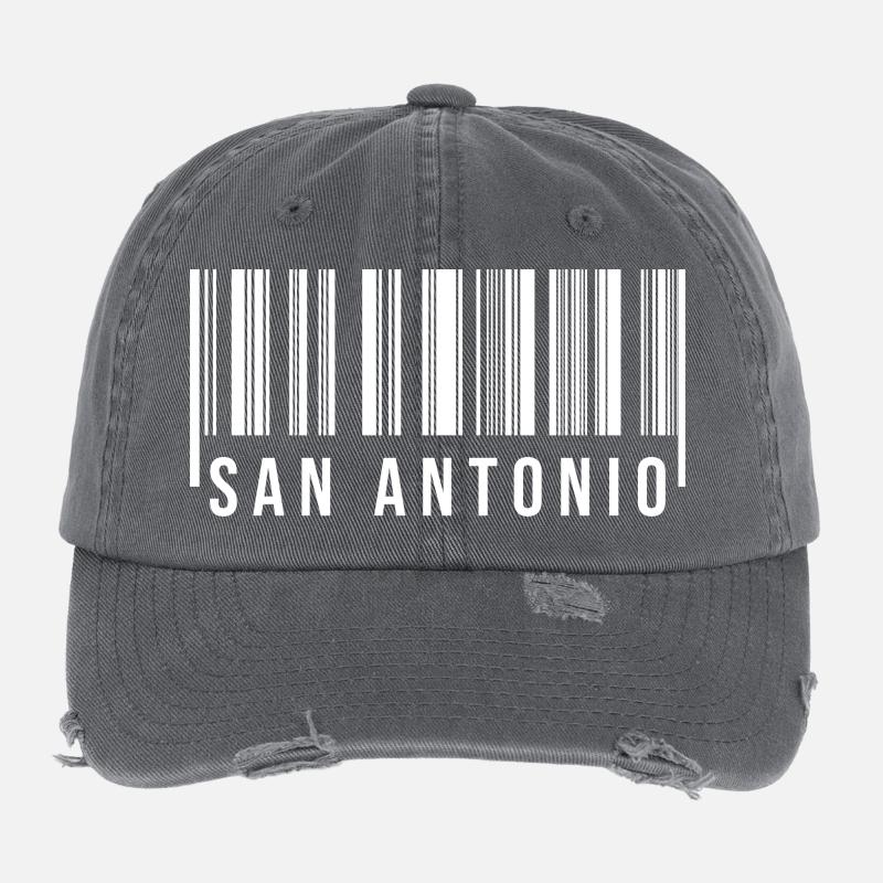 Code à barres de San Antonio Casquette vintage effet usé Flexfit
