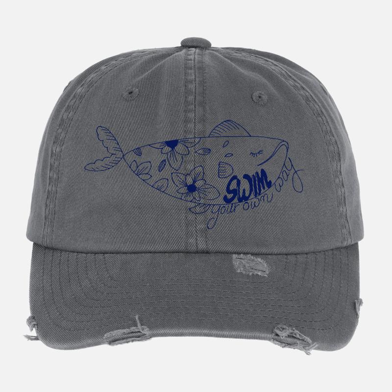 Schwimm deinen eigenen Weg Flexfit Vintage Destroyed Cap