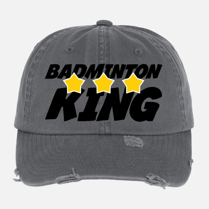 Der König des Badminton Flexfit Vintage Destroyed Cap