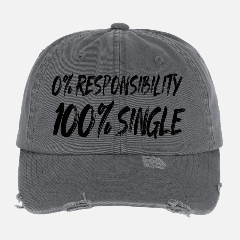0% Verantwortung, 100% Single Flexfit Vintage Destroyed Cap