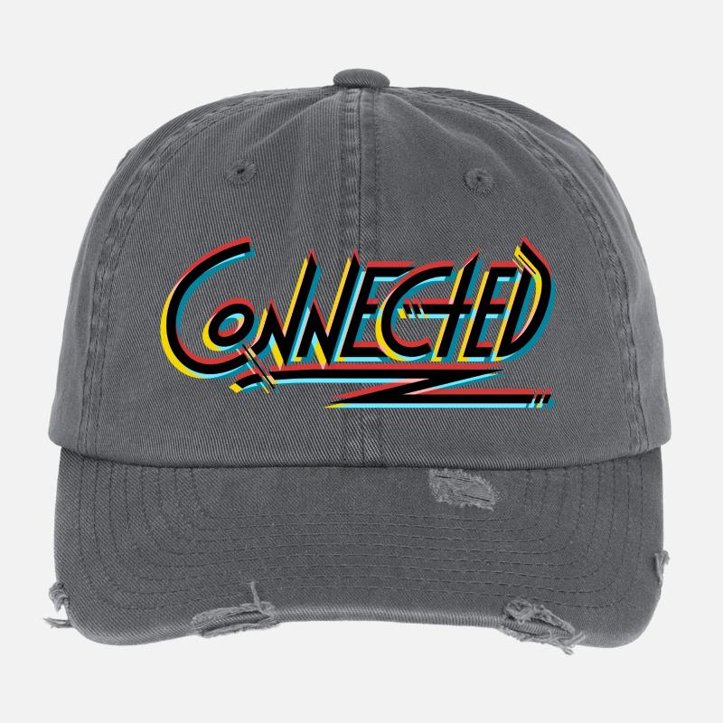Connected_black_prism Casquette vintage effet usé Flexfit