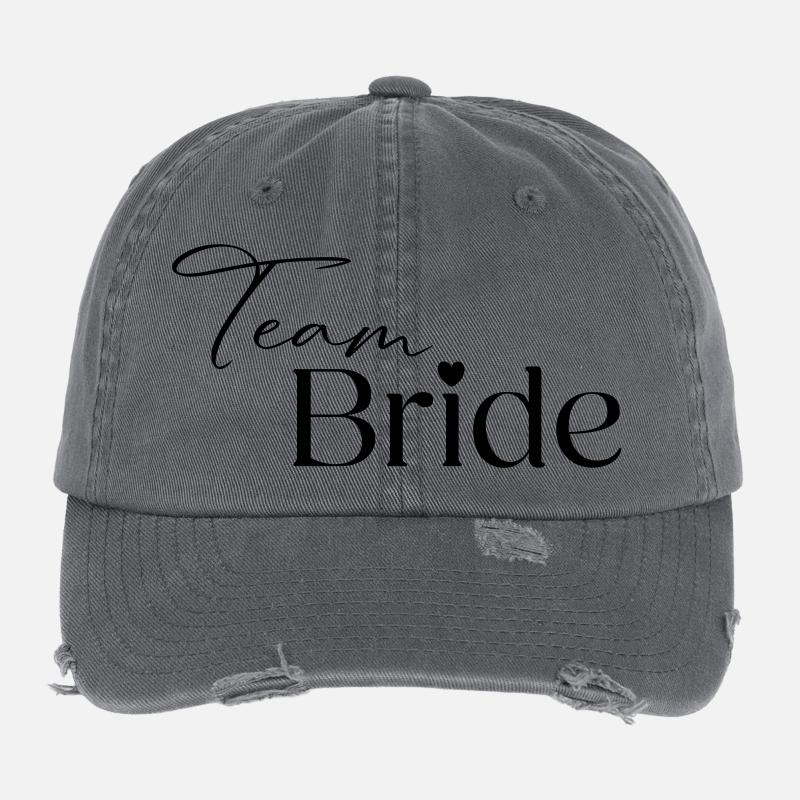 Team Bride Flexfit Vintage Destroyed Cap