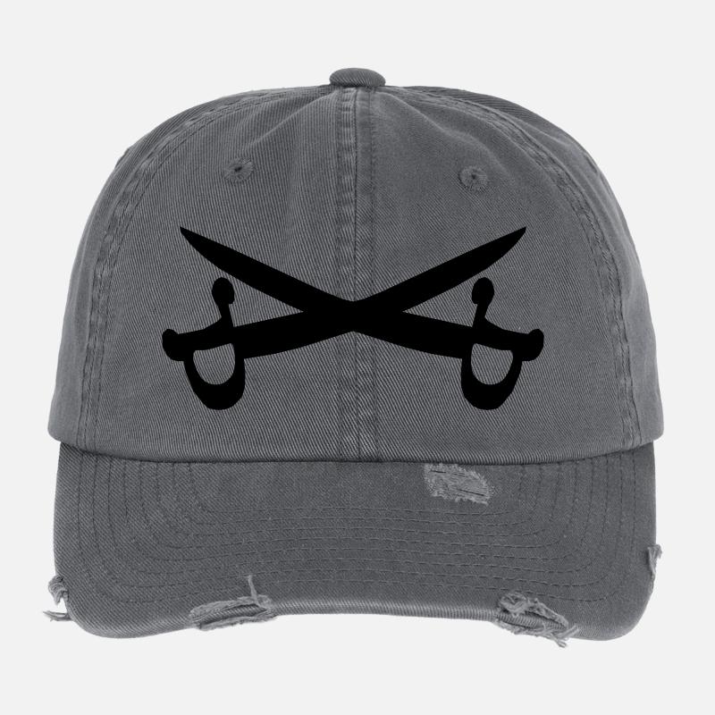 Crossed Swords Casquette vintage effet usé Flexfit