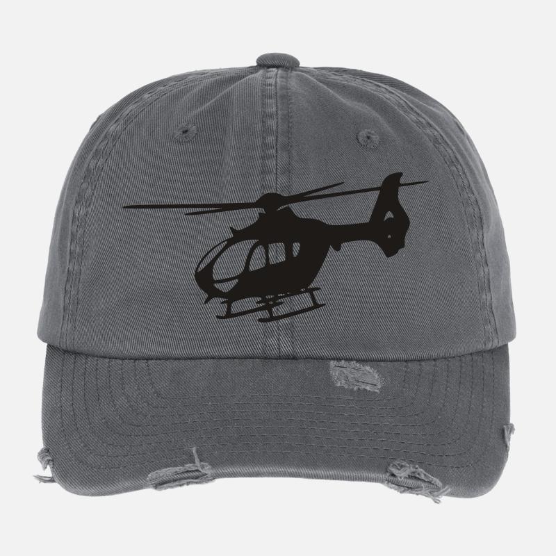 EC-135 - Helicopter Flexfit Vintage Destroyed Cap
