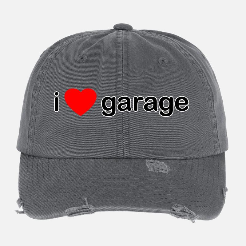 J'aime Garage DJ Casquette vintage effet usé Flexfit