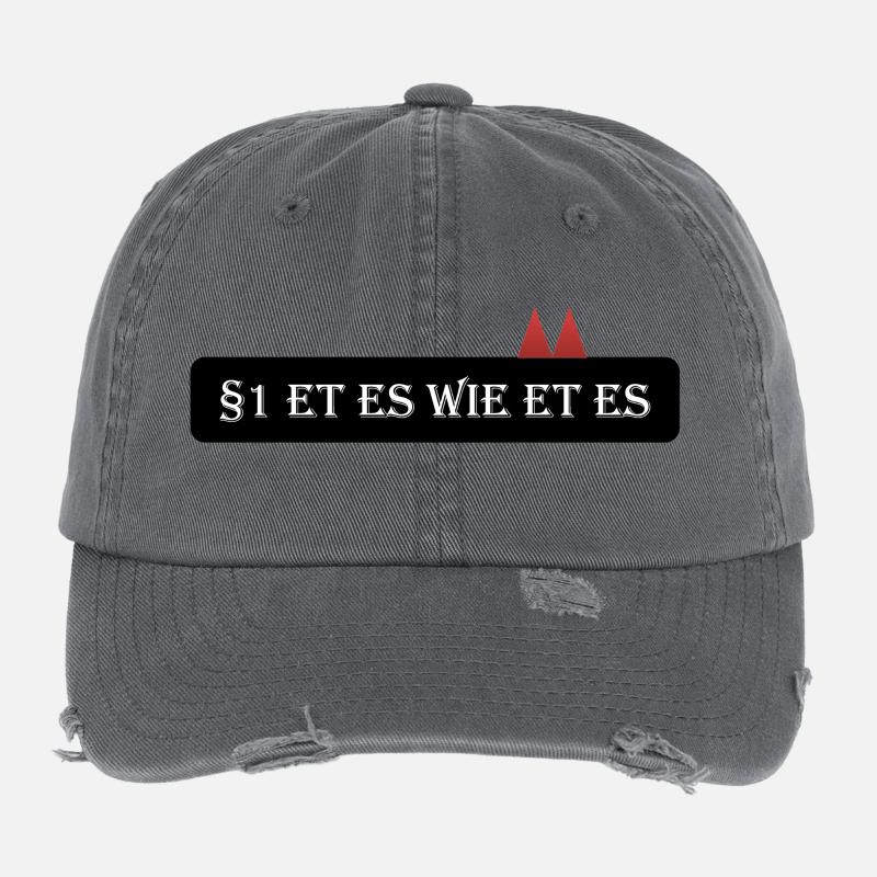 Article 1: Et it as et. - Et Kölsche Flexfit Vintage Destroyed Cap
