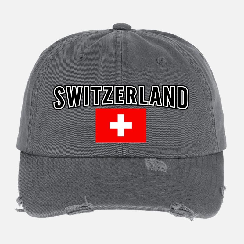 Schweiz Flexfit Vintage Destroyed Cap