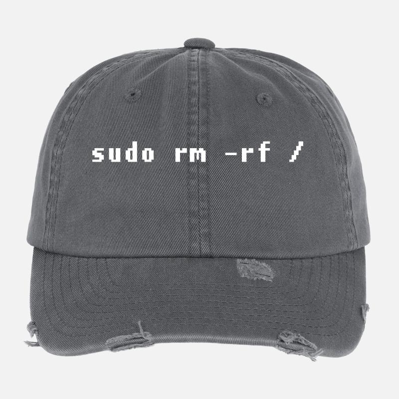 Conception drôle d'admin de Linux Casquette vintage effet usé Flexfit