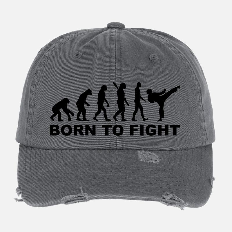 Evolution Karate Flexfit Vintage Destroyed Cap