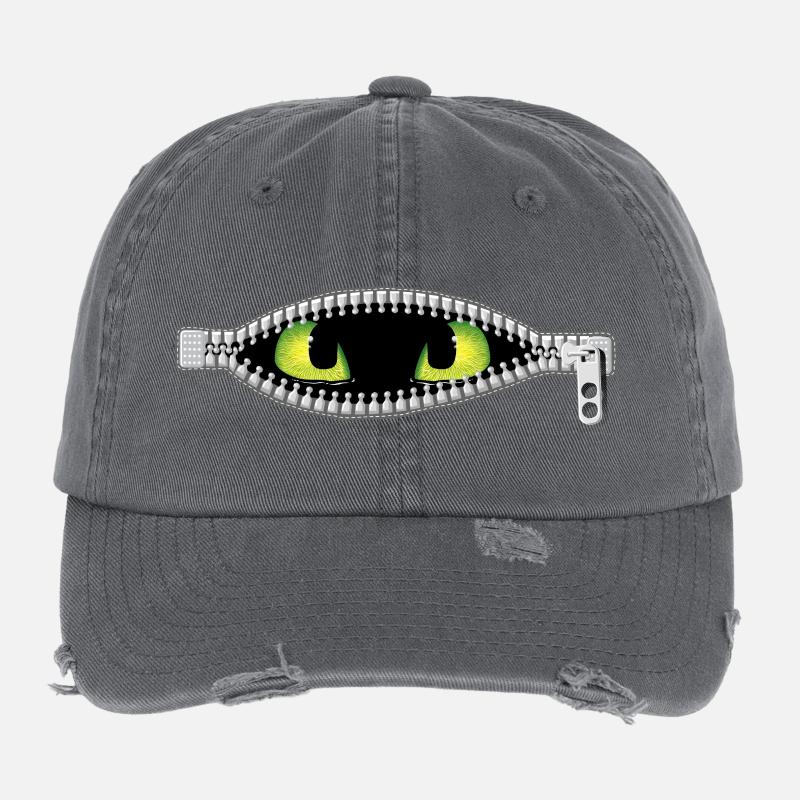 Monster inside me - Flexfit Vintage Destroyed Cap - dark grey