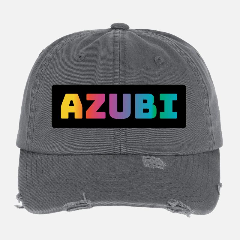 Azubi Tshirt coloured black Flexfit Vintage Destroyed Cap
