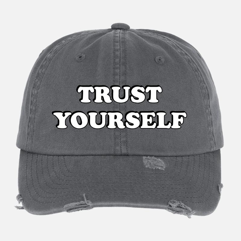 Faites-vous confiance Typographie audacieuse Casquette vintage effet usé Flexfit