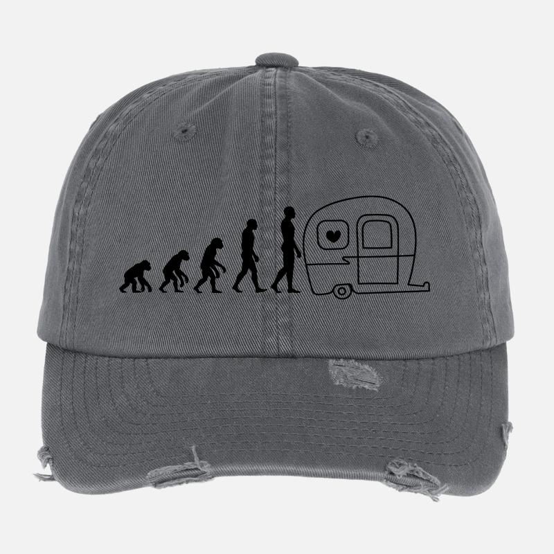 EVOLUTION CAMPING! WOHNMOBIL VANLIFE Flexfit Vintage Destroyed Cap