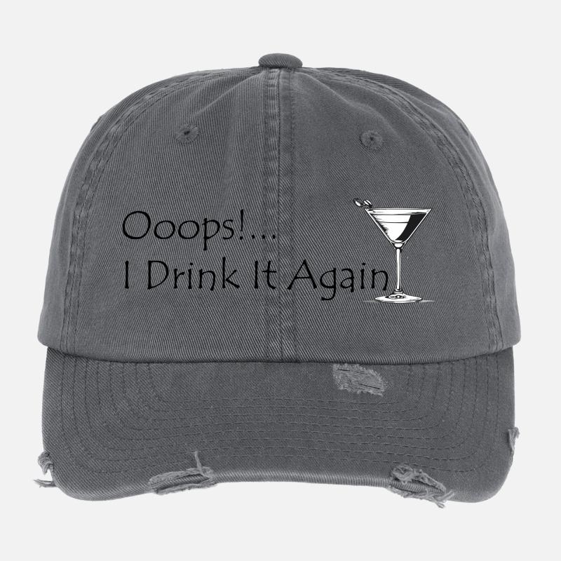 Encore un martini espresso Casquette vintage effet usé Flexfit