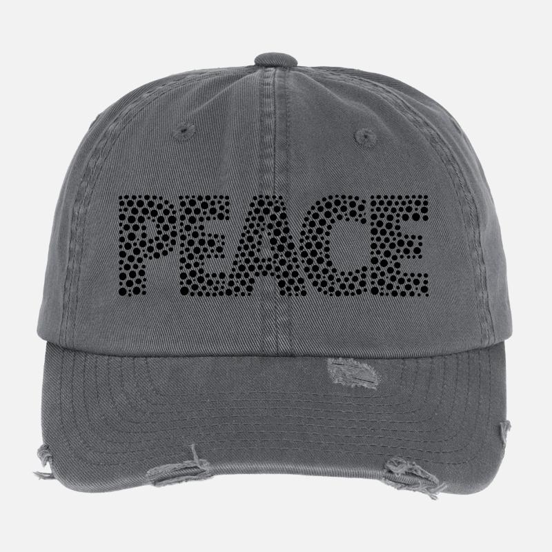 PEACE mit Punkten Flexfit Vintage Destroyed Cap
