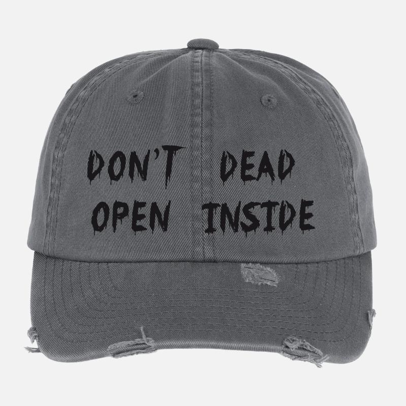 dont-open-dead-inside Casquette vintage effet usé Flexfit