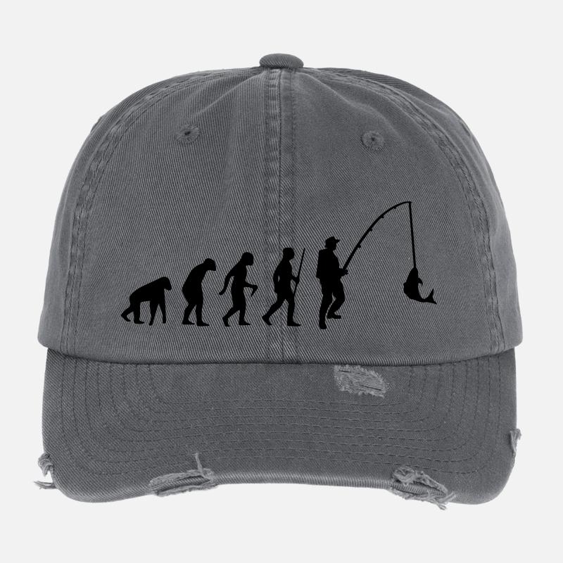 EVOLUTION DE POISSON ! Casquette vintage effet usé Flexfit