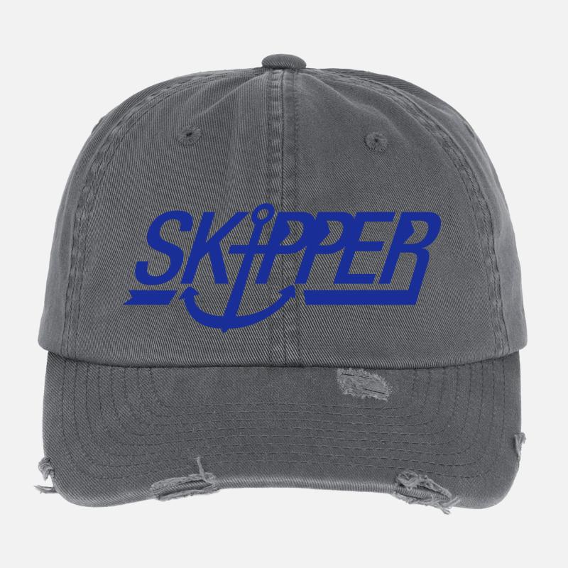 skipper_2f1 Casquette vintage effet usé Flexfit