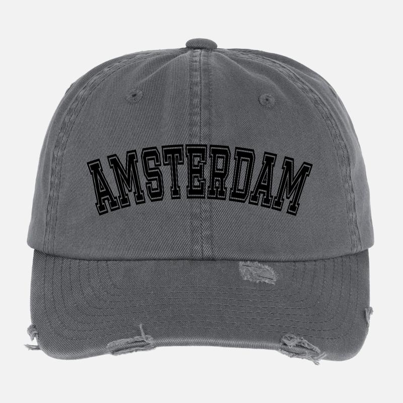 Conception AMSTERDAM Casquette vintage effet usé Flexfit