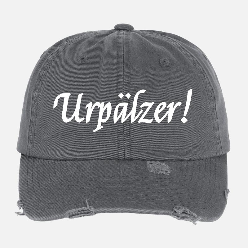oberteil Pfälzer, Urpälzer schnörkel Flexfit Vintage Destroyed Cap