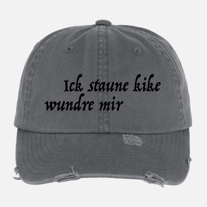 Ick staune kike wundre mir Flexfit Vintage Destroyed Cap