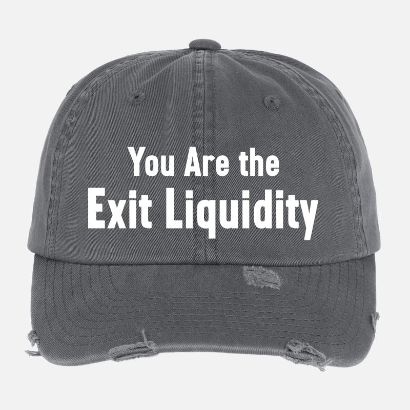 Vous êtes la sortie Liquidité Crypto Mème Casquette vintage effet usé Flexfit