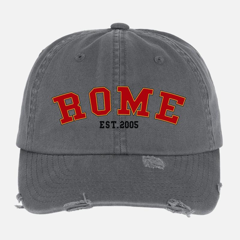 Rome_Est_2005 Flexfit Vintage Destroyed Cap