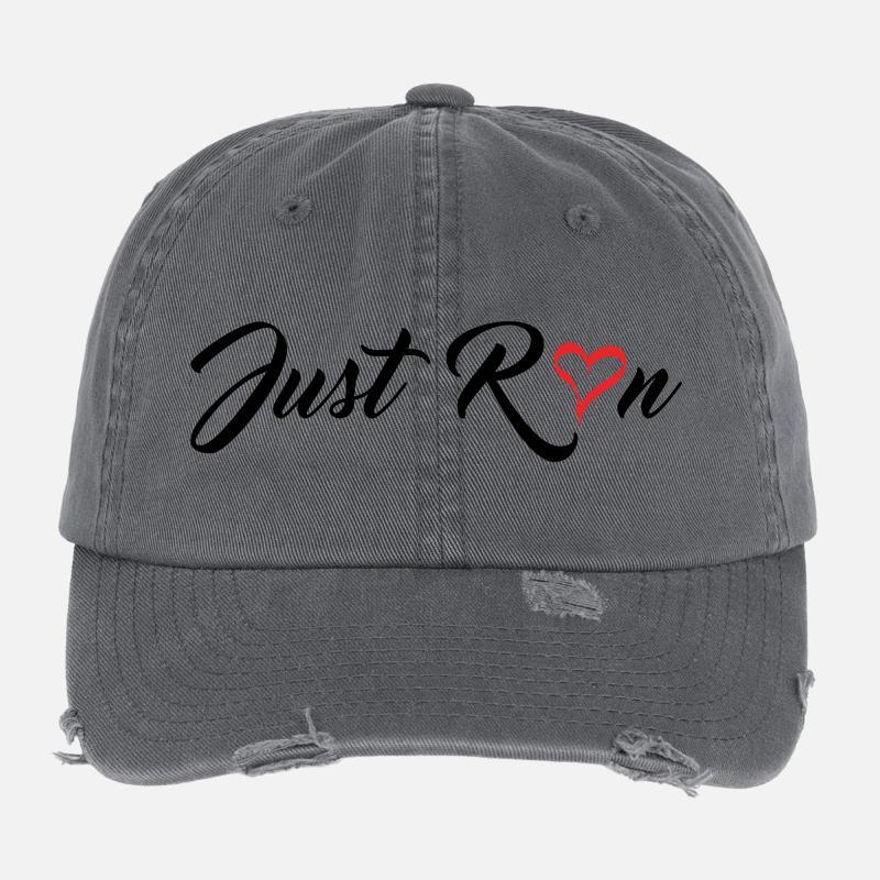Just Run Flexfit Vintage Destroyed Cap