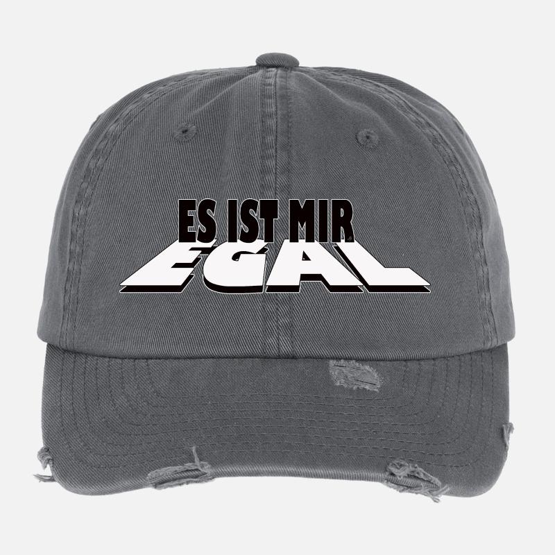 Es ist mir egal - Statement Design Flexfit Vintage Destroyed Cap