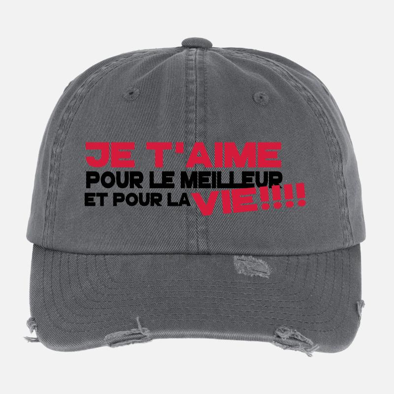 Aimer pour la vie Casquette vintage effet usé Flexfit