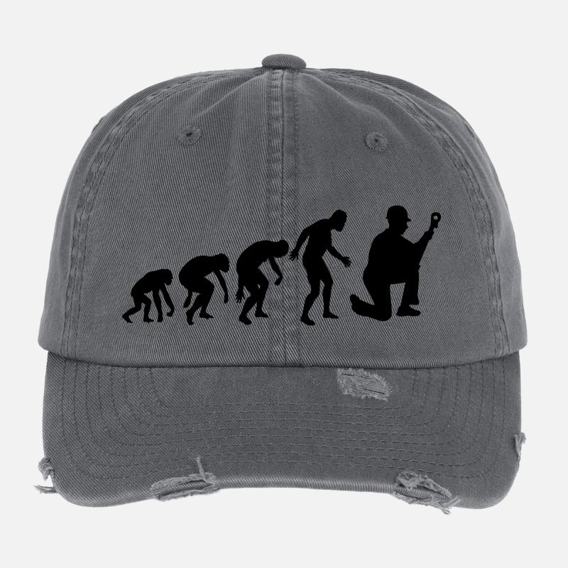 MECHANIKER EVOLUTION! Flexfit Vintage Destroyed Cap