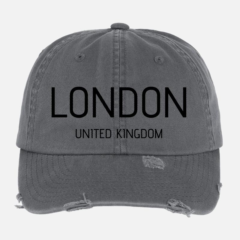 london uk Casquette vintage effet usé Flexfit