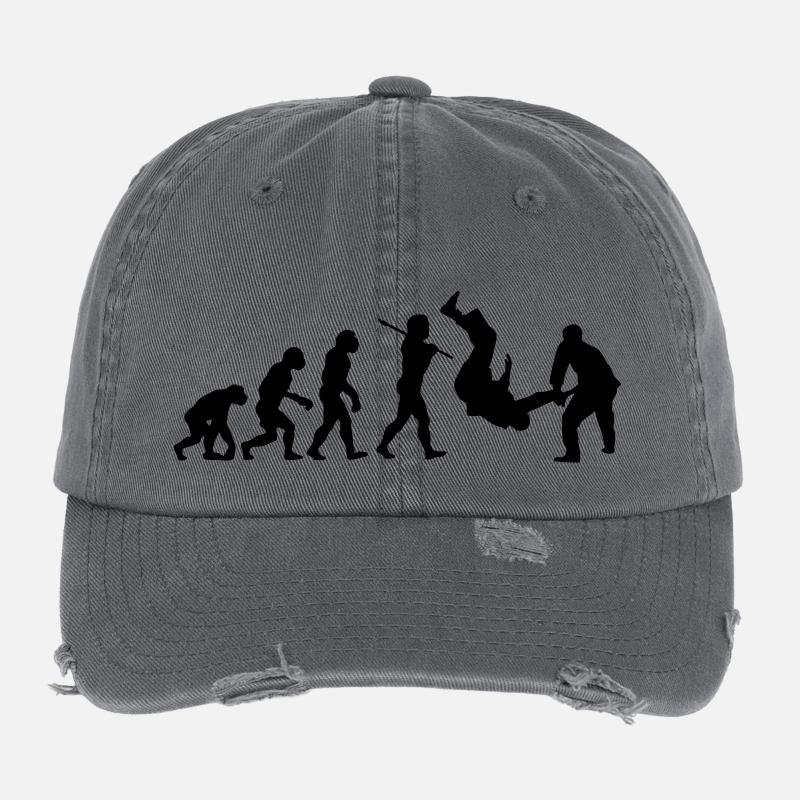 Judo Throw Evolution Flexfit Vintage Destroyed Cap