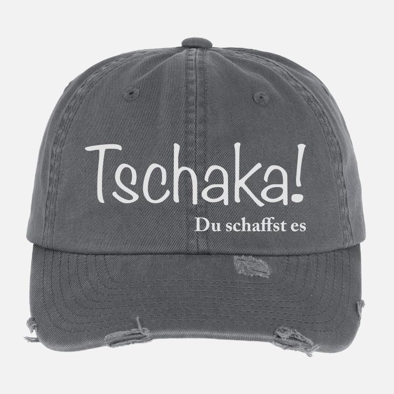 tschakka du schaffst es w Flexfit Vintage Destroyed Cap