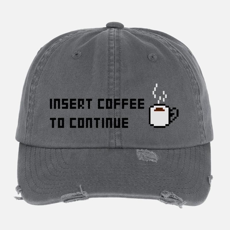 Insérez café pour continuer Casquette vintage effet usé Flexfit