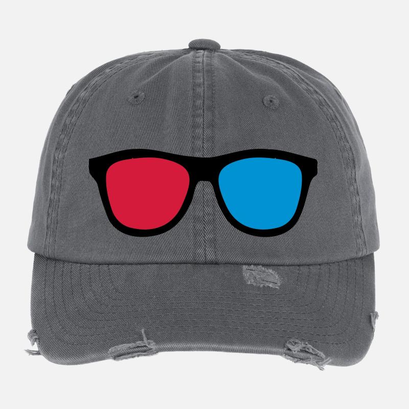 3D-Brillen Flexfit Vintage Destroyed Cap