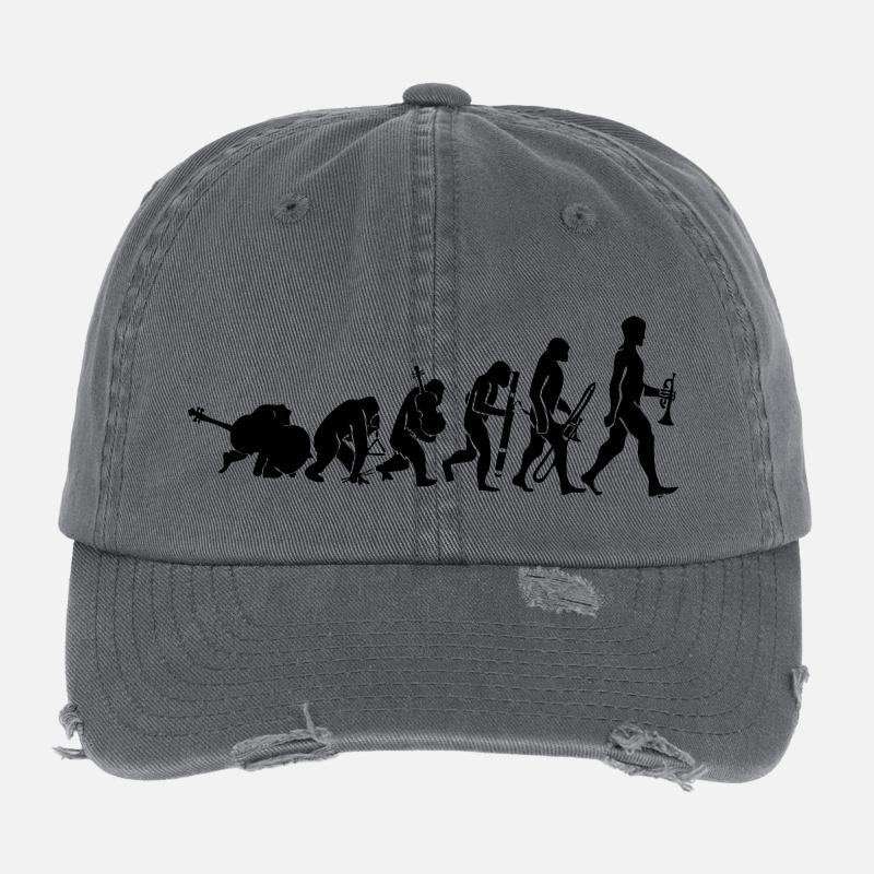 Evolution mit Musik Flexfit Vintage Destroyed Cap