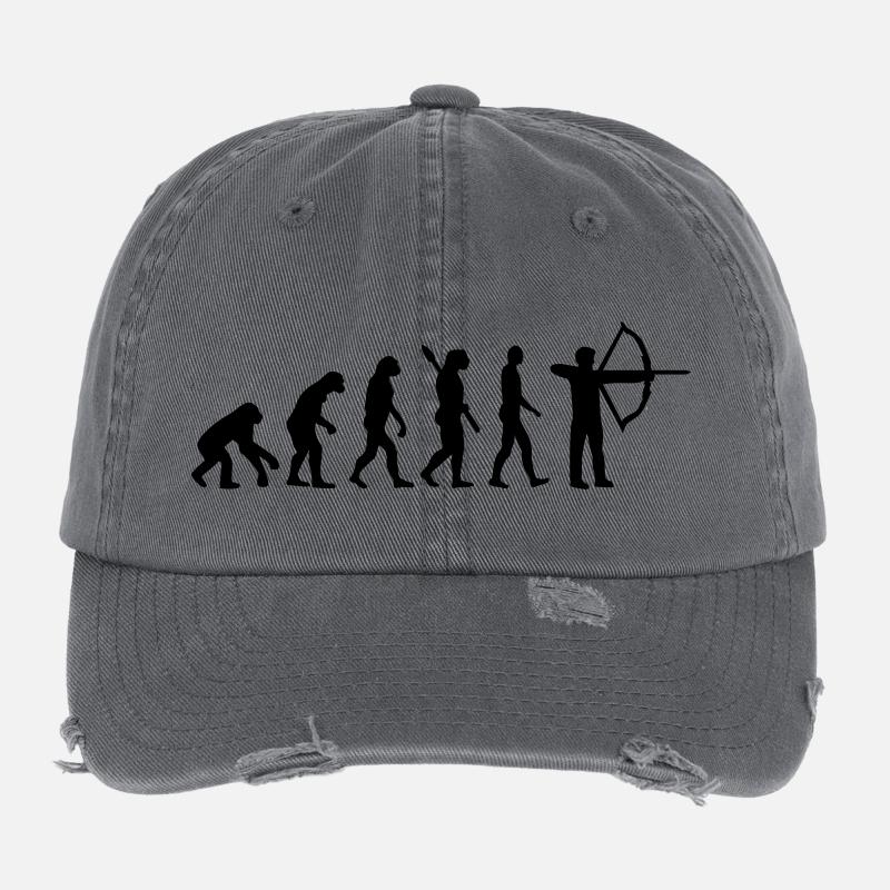Evolution Bogenschießen Flexfit Vintage Destroyed Cap