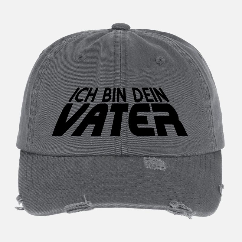 Ich bin dein VATER 3D (1c) Flexfit Vintage Destroyed Cap