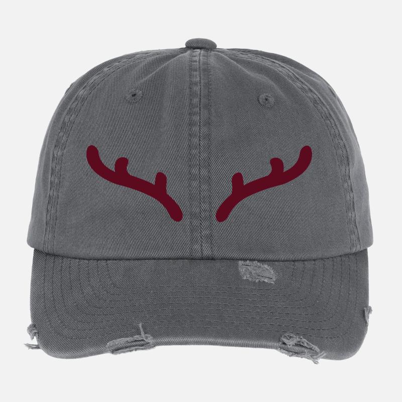 Reindeer Antlers Flexfit Vintage Destroyed Cap