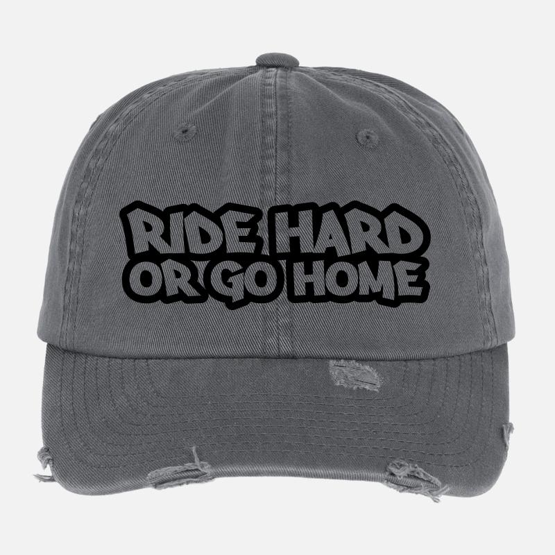 ride_hard_or_go_home Casquette vintage effet usé Flexfit