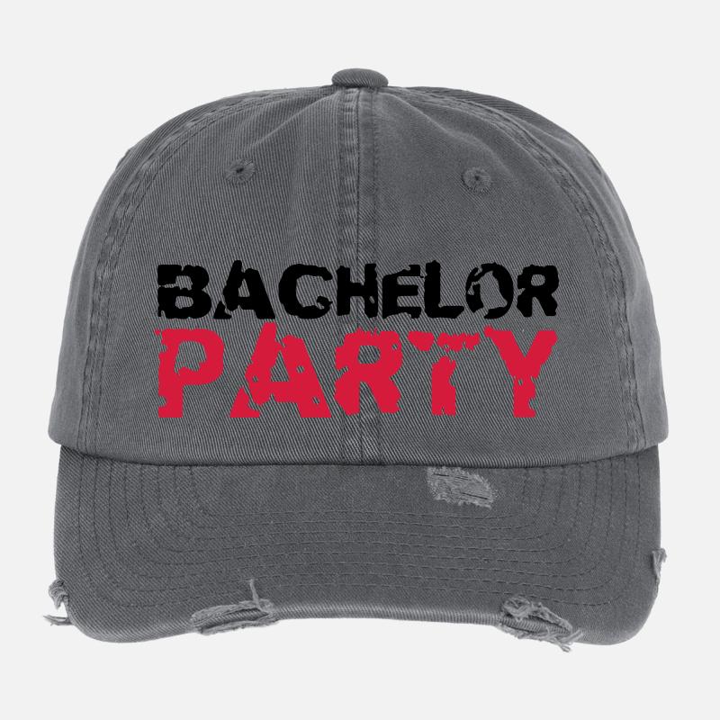 Bachelor Party Stempel Design Flexfit Vintage Destroyed Cap