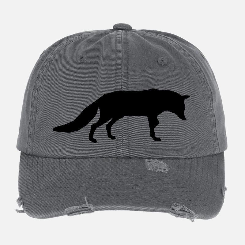 fuchs - fox - jagd - jäger Flexfit Vintage Destroyed Cap