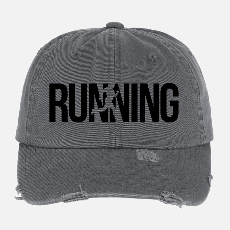 running Flexfit Vintage Destroyed Cap