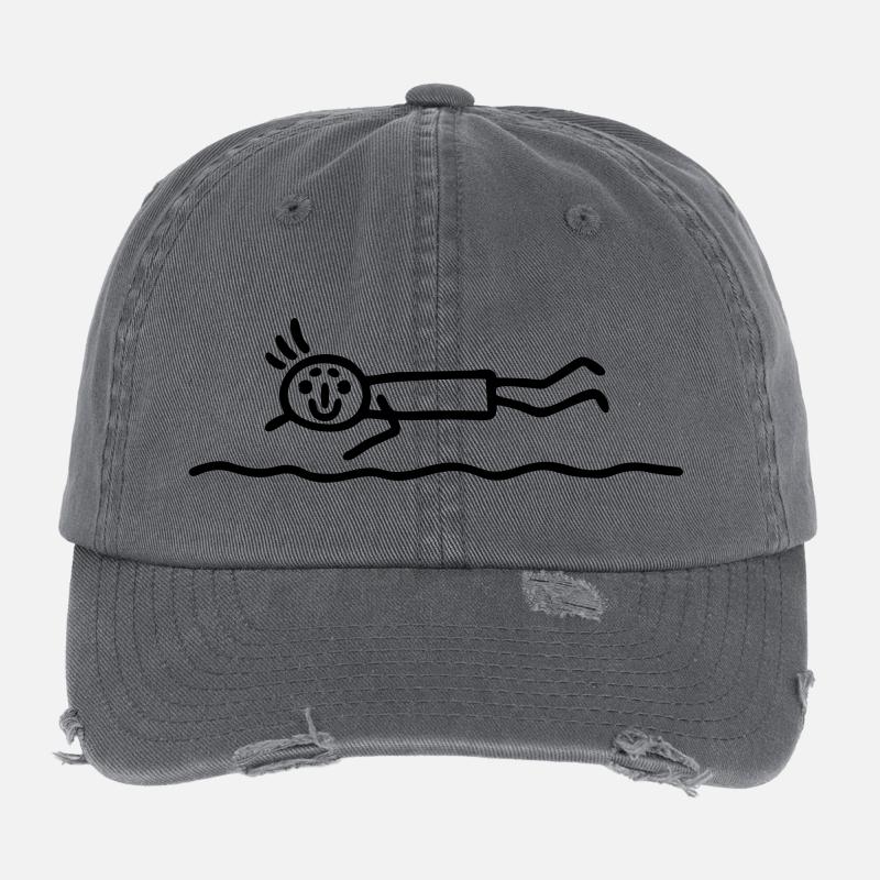 Strichmännchen krabbeln Flexfit Vintage Destroyed Cap