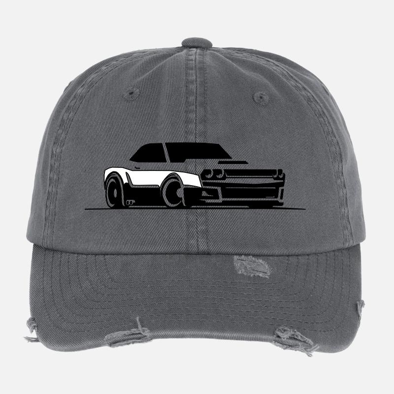 Challenger SRT Hellcat Flexfit Vintage Destroyed Cap