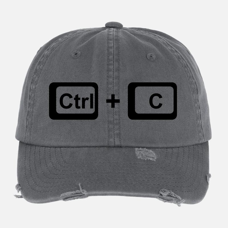 CTRL + C / Eltern Geschenk zum Vatertag /Muttertag Flexfit Vintage Destroyed Cap